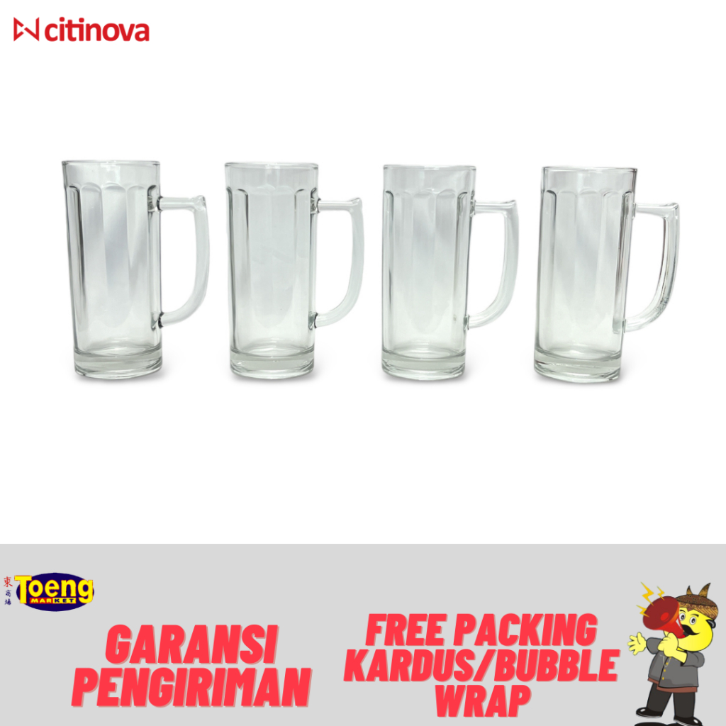 GELAS BIR HANNOVER PJ-142 4PCS CITINOVA / GELAS KACA