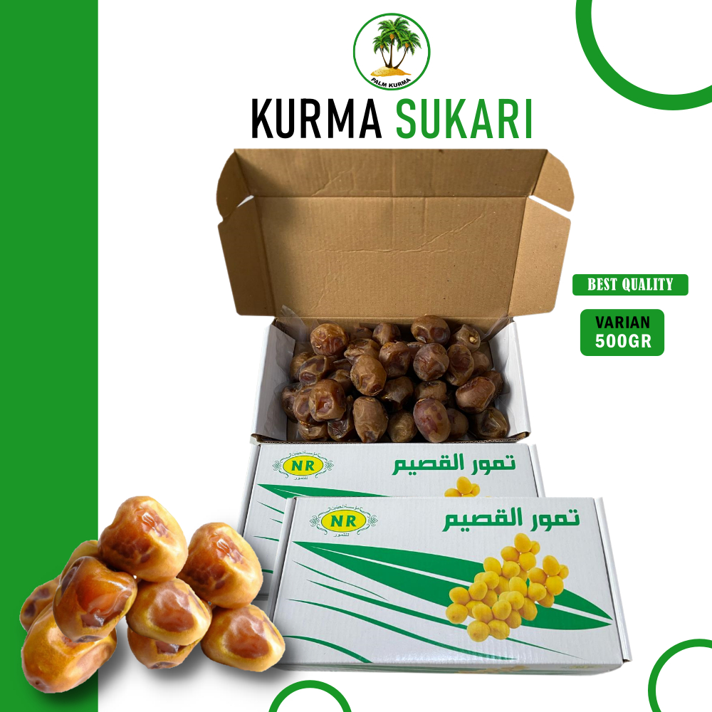 

Kurma sukari 500gr/Kurma SUKARI AL MADINA/kurma raja [kemasan DUS SUKARI ASLI]