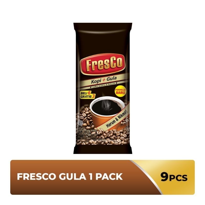 

Fresco Kopi + Gula instant Bag 6+3