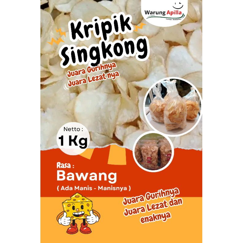 

Kripik Singkong Asin Manis ll Bawang 1 Kg