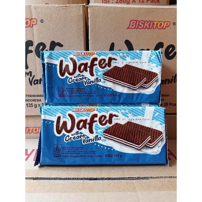 

biskitop wafer vanilla 135g 1 karton