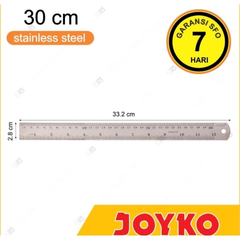 

penggaris besi 30cm Joyko 1pcs