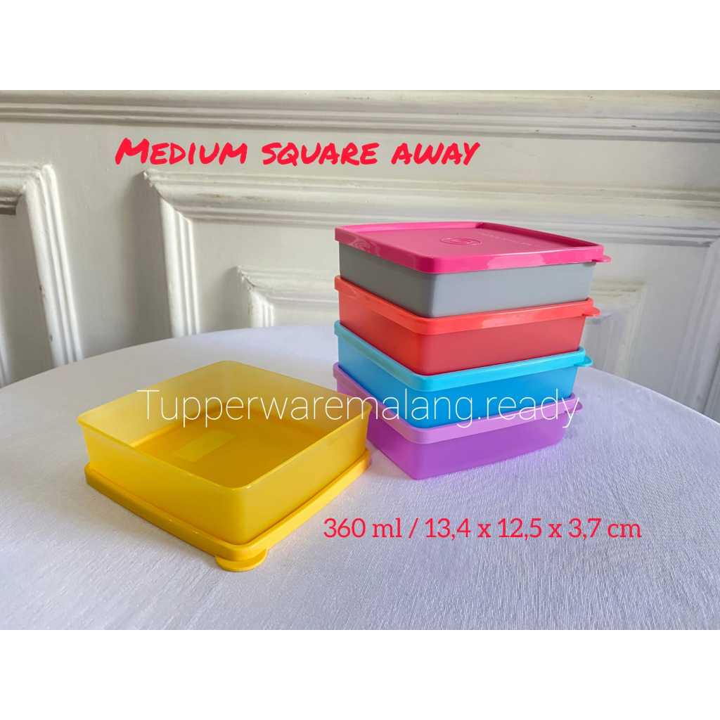 TEPAK MAKAN/ KOTAK BEKAL TUPPERWARE MEDIUM SQUARE AWAY MURAH