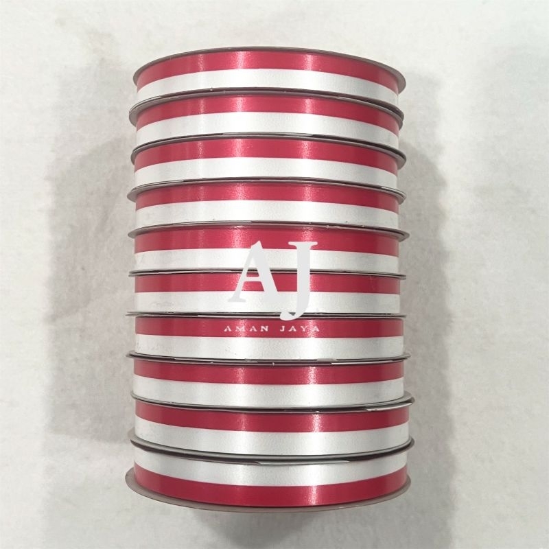 

Pita Kado Jepang Plastik Merah Putih 1/2 Inch / 1,25 cm / Pita Bendera Merah Putih