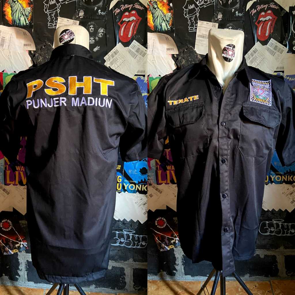 kemeja psht - kemeja bordir keren - hem psht punjer madiun