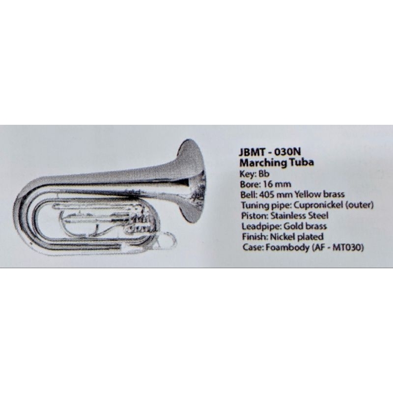 KNIGHT MARCHING TUBA NICKEL 405MM JBMT-030N(429000022)
