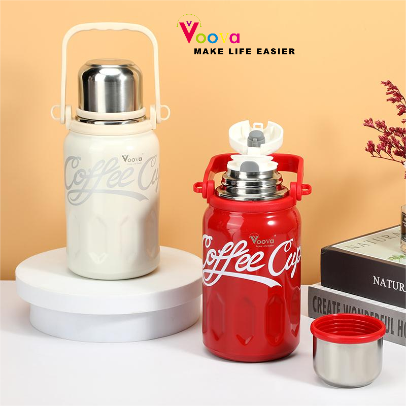 VOOVA Botol Minum Termos Besar/Botol Minum 800ML & 1200 ML/Botol Minum Stainless Steel 304/Termos Ai