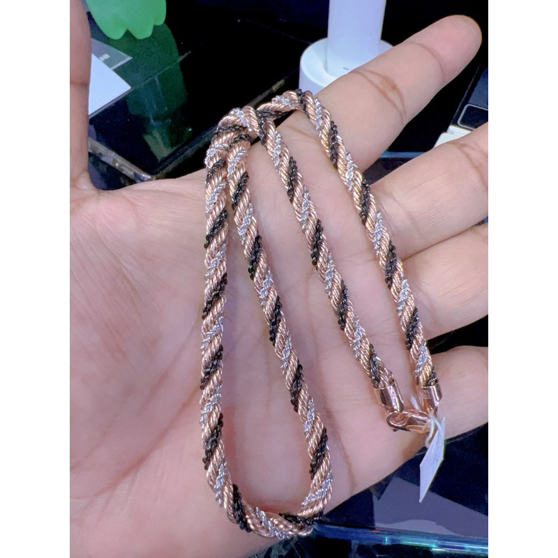 KALUNG FASHION MODEL CHOKER KOMBINASI NEW EMAS ASLI