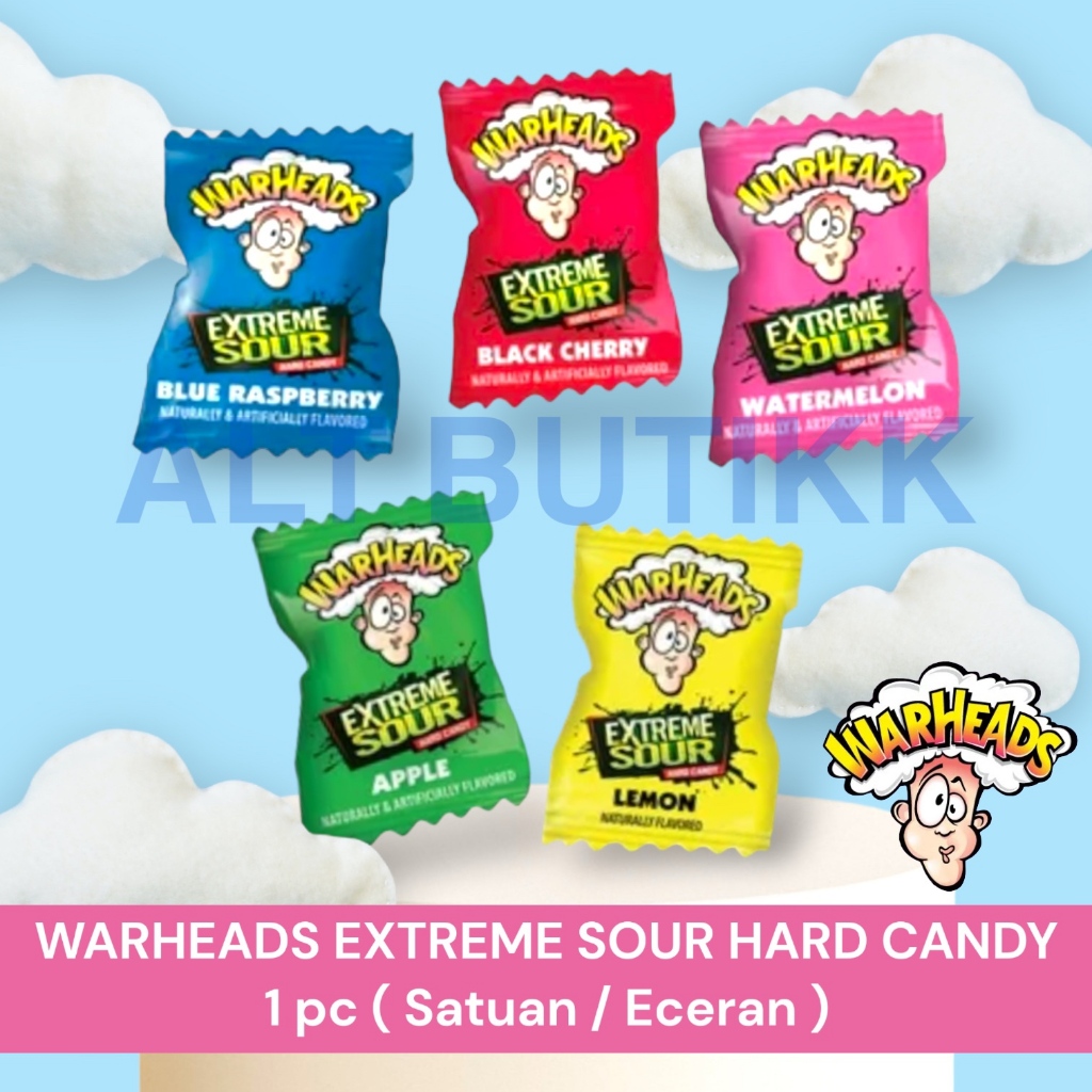 

( 1 PC ) WARHEADS EXTREME SOUR HARD CANDY ECERAN | PERMEN ASAM | PRODUCT OF USA