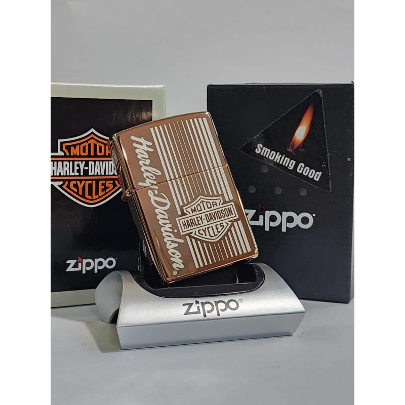Original Zippo Harley Davidson Logo Rose Gold 48992