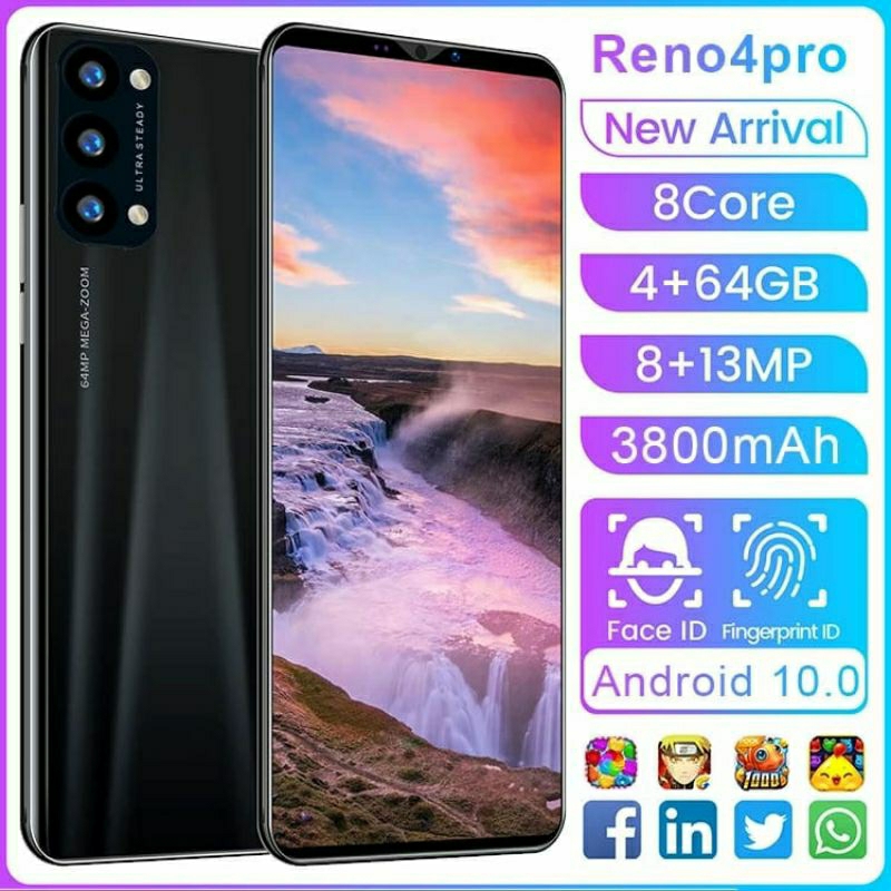 PROMO✓HP second Reno4 Pro 5.8inch android handphone hp murah Smartphone RAM 6GB ROM 128GB 4G/5G Ponsel Pintar Mobile Phones