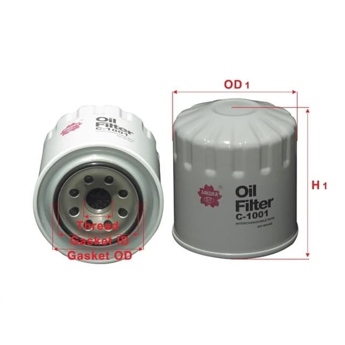 Filter oli sakura C-1001 UNTUK colt T-120,  Pajero / Delica / COLT T-100 / T-200/  LANCER