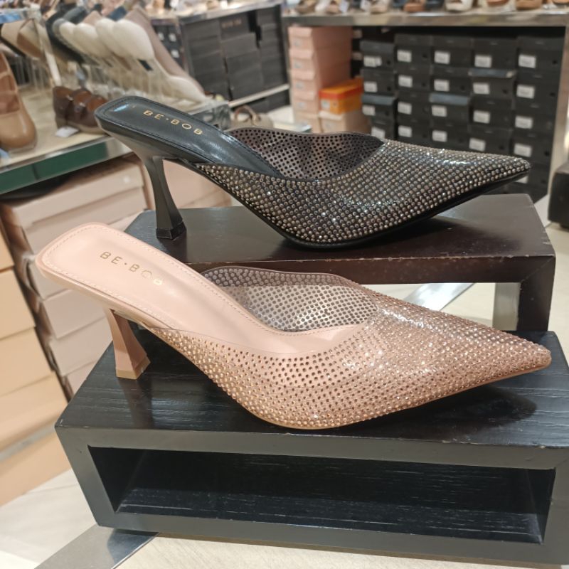 BE BOB ‼️ sandal selop wanita heels 9cm mewah