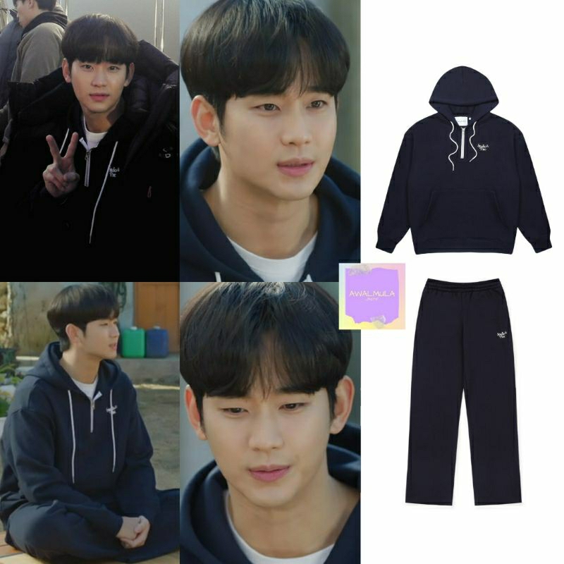 (PO) OFFICIAL SALE STUDIO & PARC Half-zip Hoody & Straight Sweatpants worn by Kim Soo Hyun