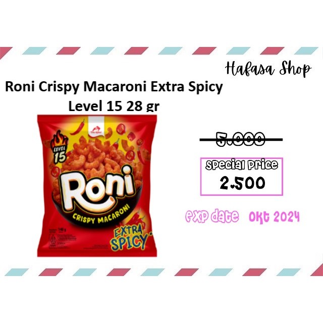 

Roni Crispy Macaroni Extra Spicy Level 15 28 gr