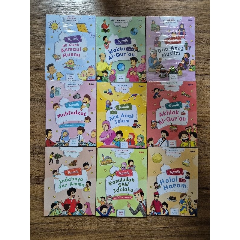 Komik Qibla: Indahnya Juz Amma, Doa Anak Muslim, Mahfudzat, Rasulullah SAW idolaku, Akhlak dalam Alq