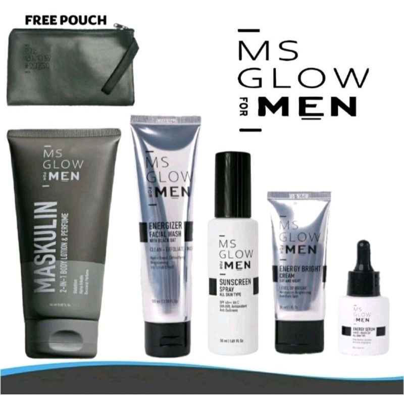 Ms glow men Paket lengkap original 100% 1 set sepaket msglow men skincare pria perawatan wajah