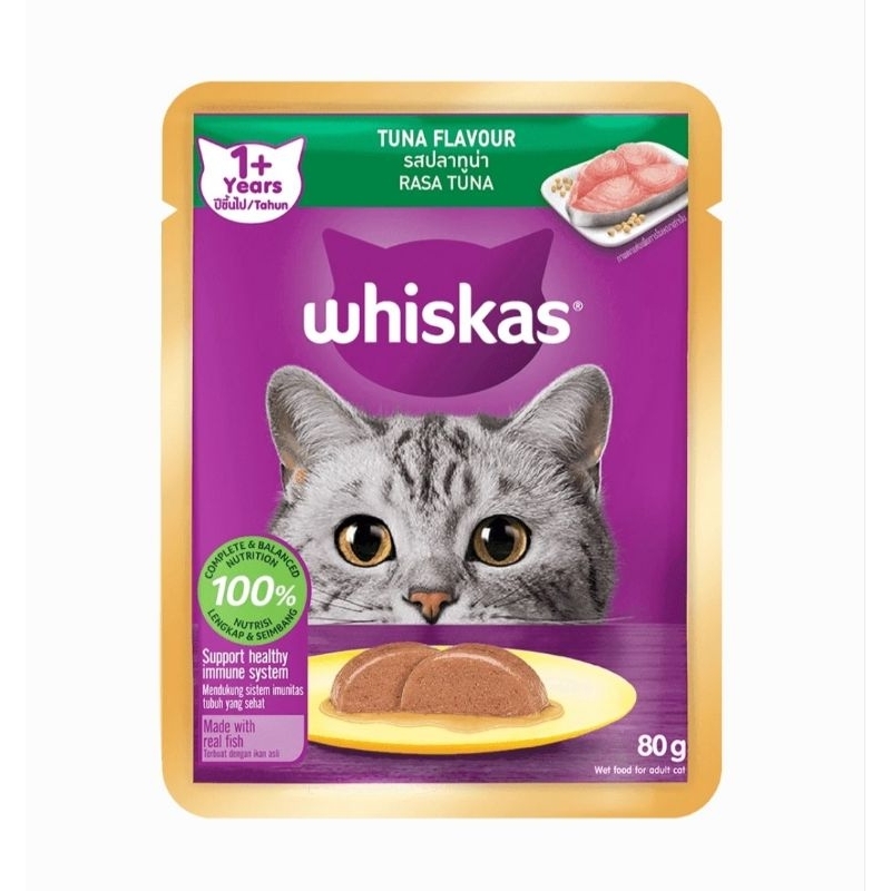 Whiskas Tuna Adult Whiskas 1+ Makanan Kucing Wetfood Whiskas