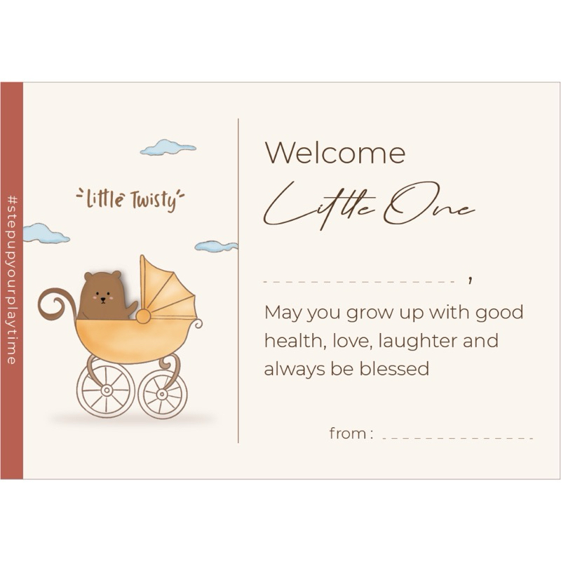 

Little Twisty | Newborn Card - Kartu Ucapan Kelahiran