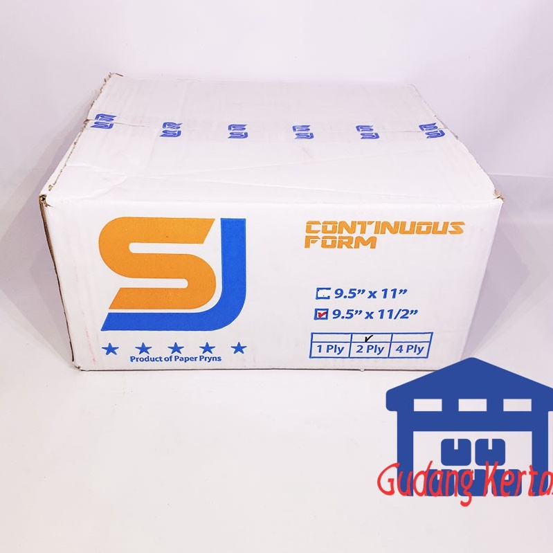 

Dijamin Ekonomis SJ STANDAR KERTAS CONTINUOUS FORM 95 X 112 2PLY PRS BAGI 2