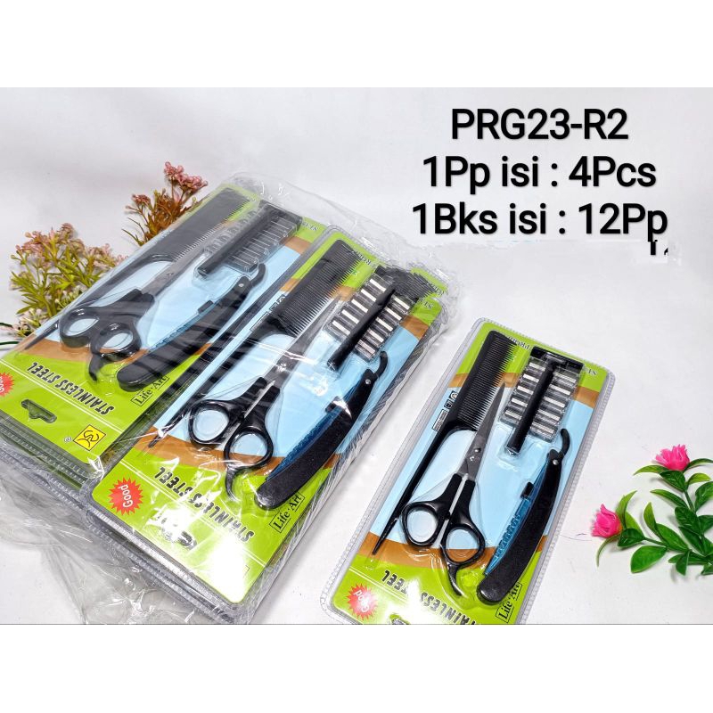 Gunting Set|Set Cukur|Sisir Cukur 4in1|Alat Rambut Gunting|Alat Cukur