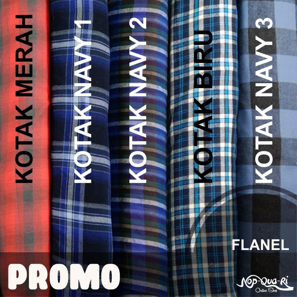 Kain Meteran Premium Flanel Kotak Premium Halus Tebal Bahan Pakaian