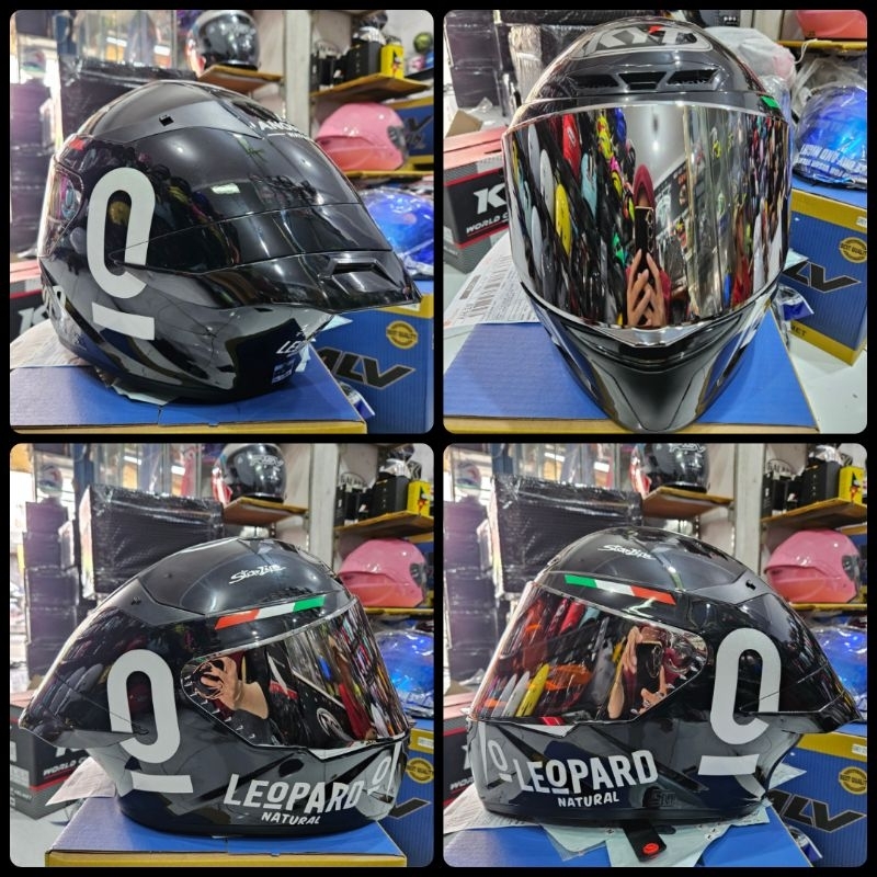 HELM KYT TT-COURSE POLOS LEOPARD PAKET GANTENG ORIGINAL