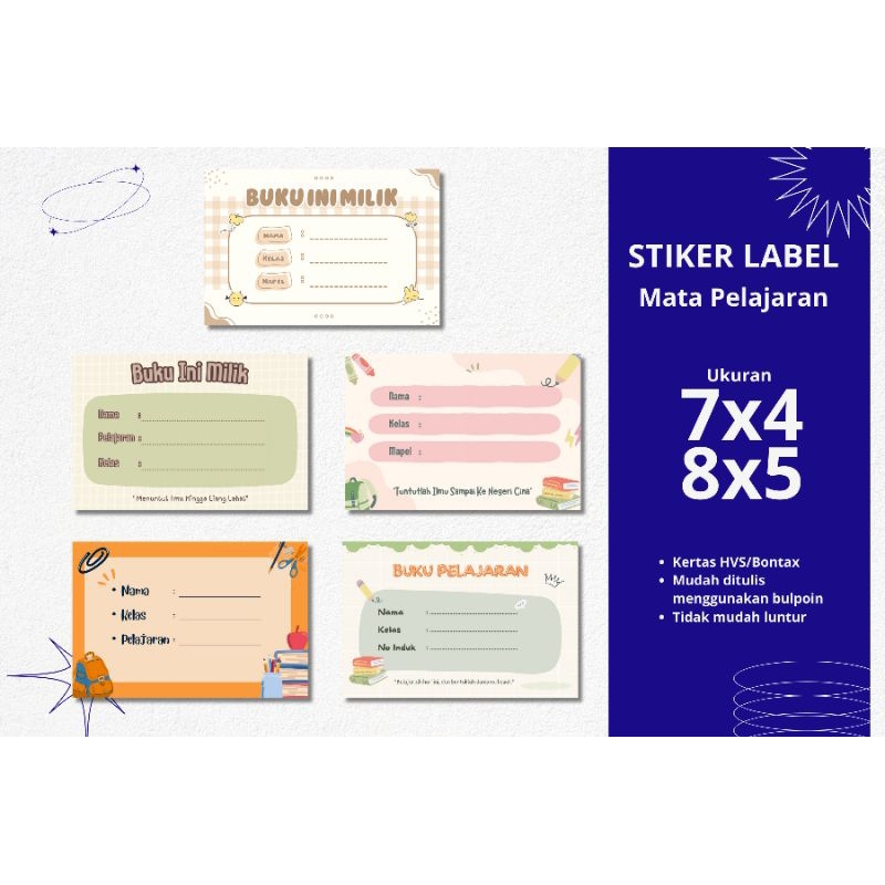 

Stiker Label Mata Pelajaran Karakter