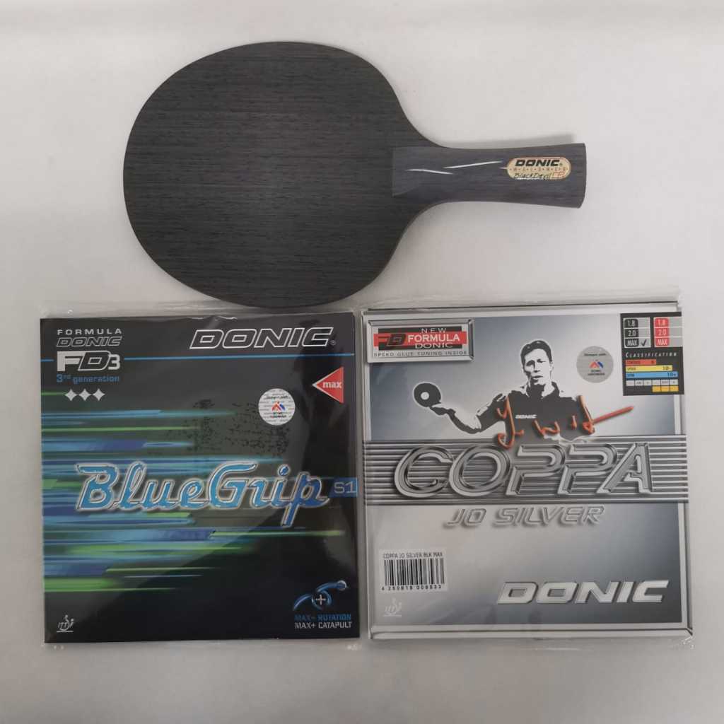 Bat Tenis Meja Donic Black Devil kompit karet Donic Serang Set