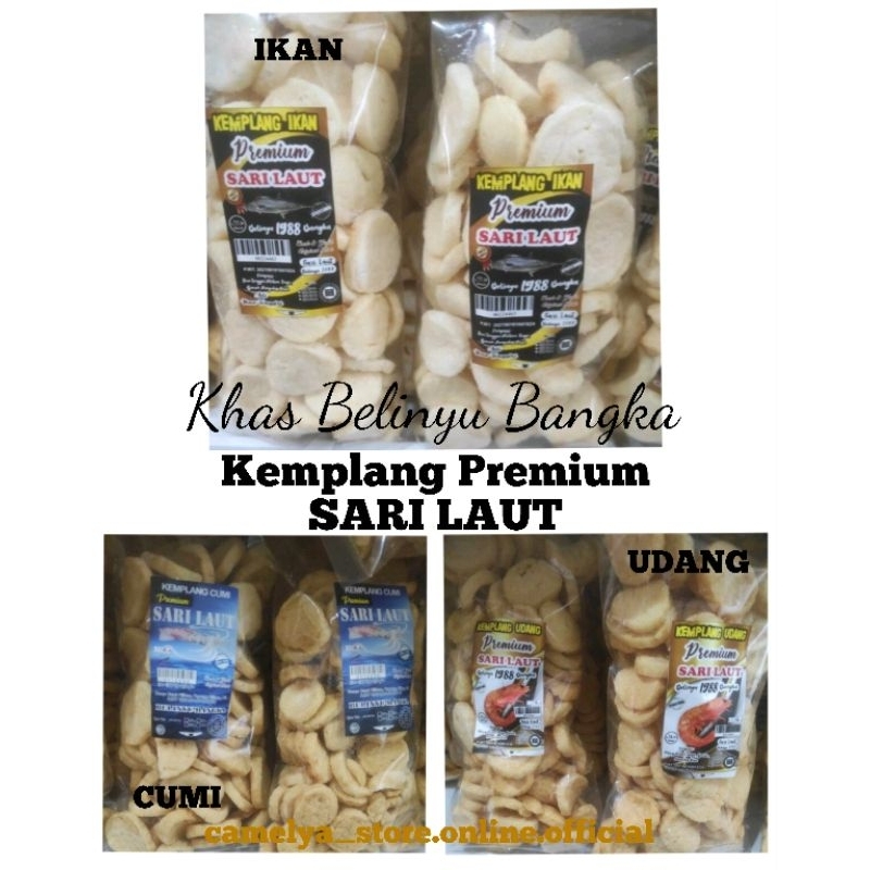 

Kemplang PREMIUM Udang/Ikan/Cumi Merk Sari Laut 250gram Khas Belinyu Bangka