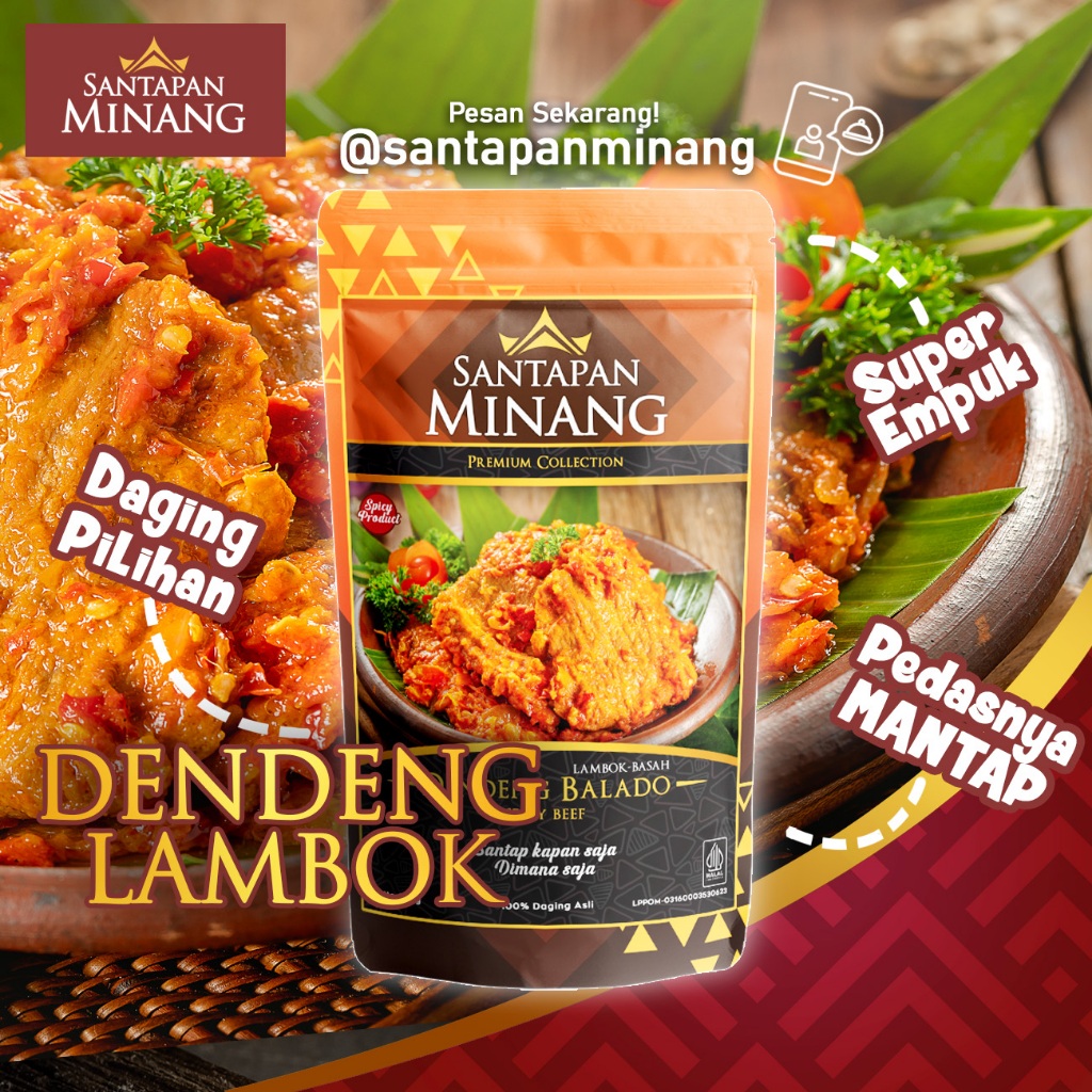 

Dendeng Balado Sapi Basah Lambok Asli Khas Padang 250 gram Halal Santapan Minang