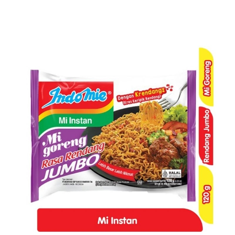 

Indomie Mi Instan Goreng JumboRendang 120 g