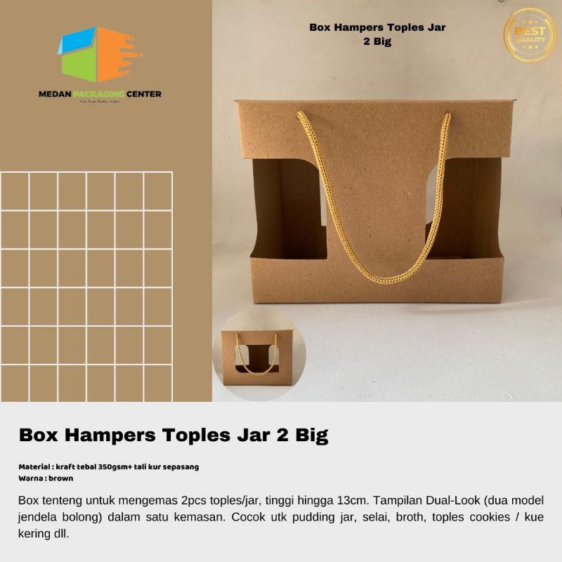 

Box Toples Jar 2 Big/ Box Hampers Toples / Box Hampers souvenir / Gift box / Box Lebaran / Kardus