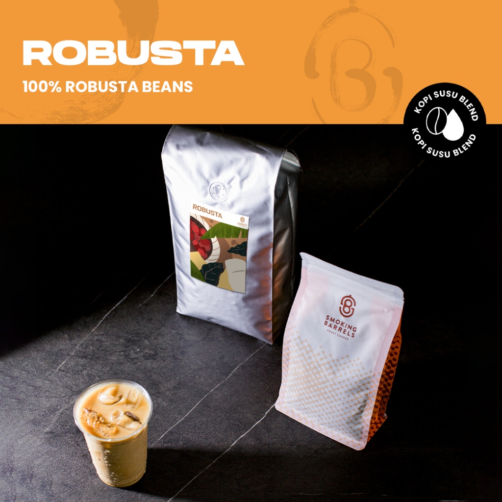 

ROBUSTA 1KG - Dark Roast Biji/Bubuk Kopi Bahan Es Kopi Susu Roasted Coffee Bean - SB Craft Coffee