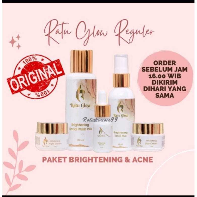 PRODUCT ECERAN RATU GLOW REGULER ACNE BRIGHTENING | Skincare Untuk Mengatasi Flek Hitam Dan Berjeraw