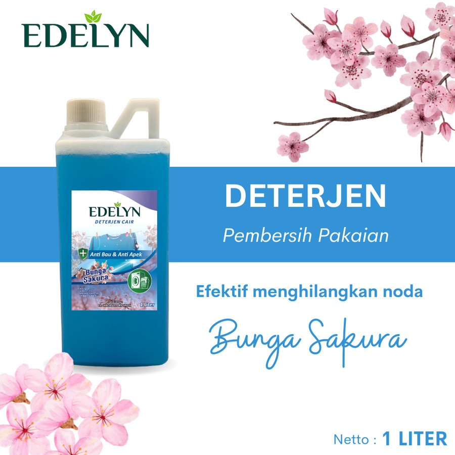 

Deterjen Cair Detergent Laundry EDELYN - Sakuraklin 1L Premium