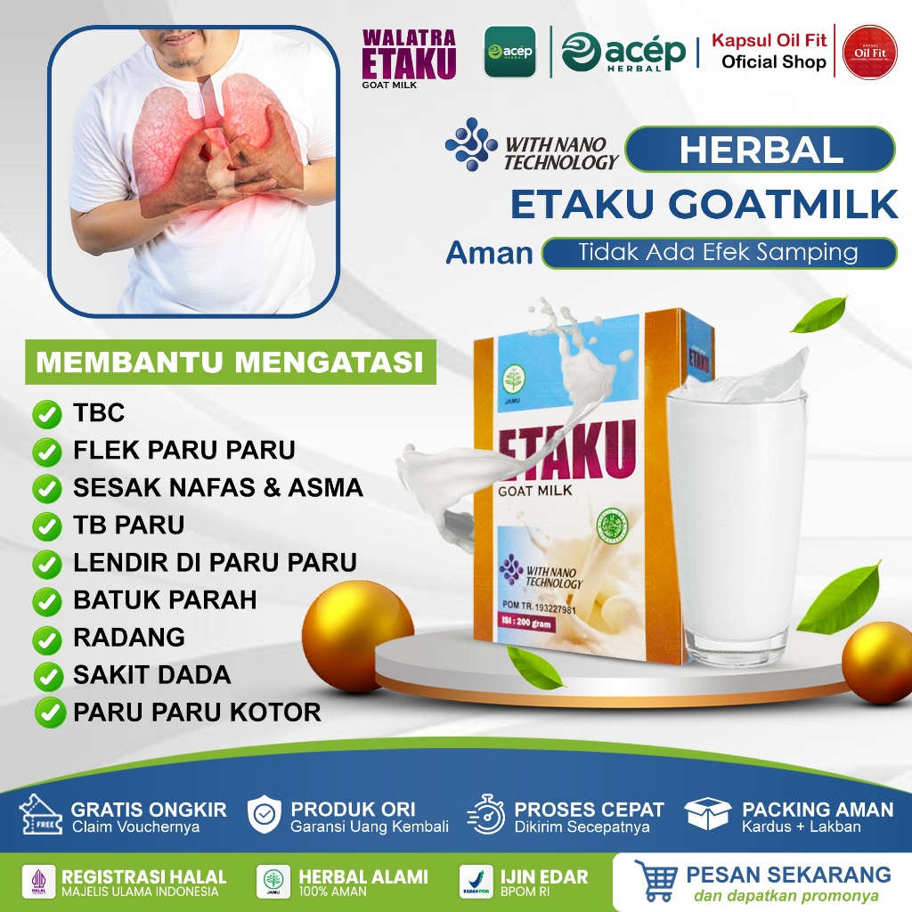 

Susu Untuk Paru Paru TBC Obat Tb Paru Radang Gurah Flek Paru Paru Penghilang Lendir Dahak ISPA Tuberkulosis Batuk Berdarah Berdahak Susah Berhenti Etaku Goat Milk Susu Kambing Etawa Murni