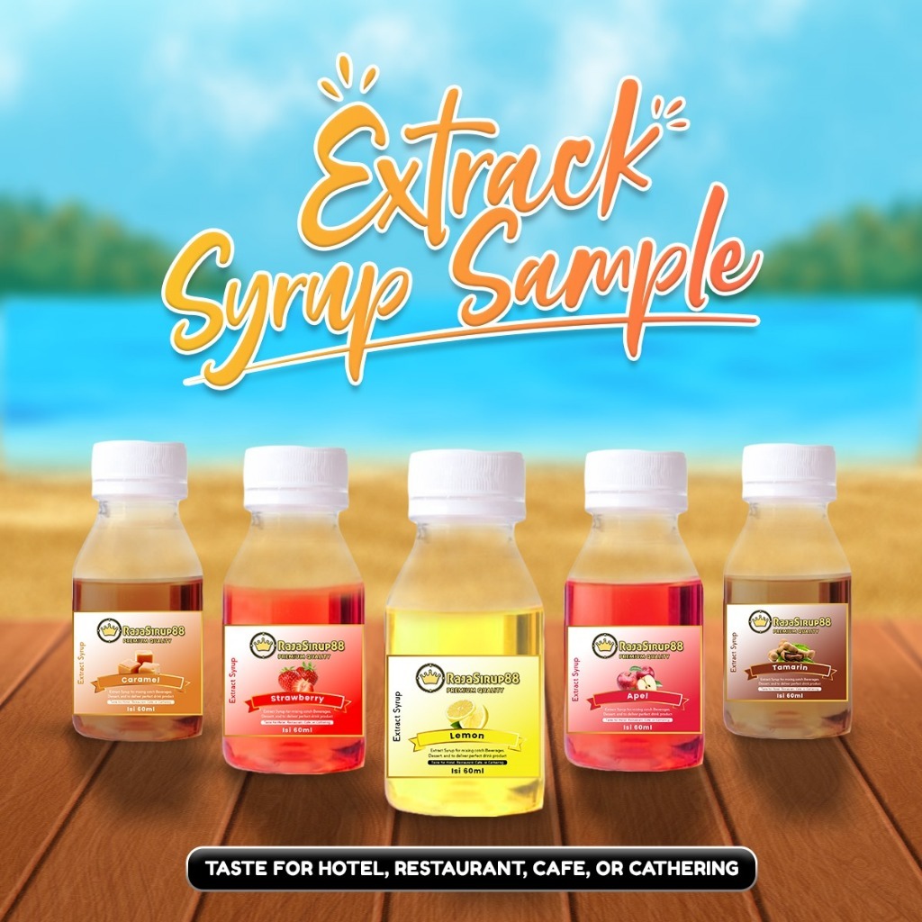 

Sample Sirup Premium Aneka Rasa / Sirop Flavoured Syrup Halal 60ml