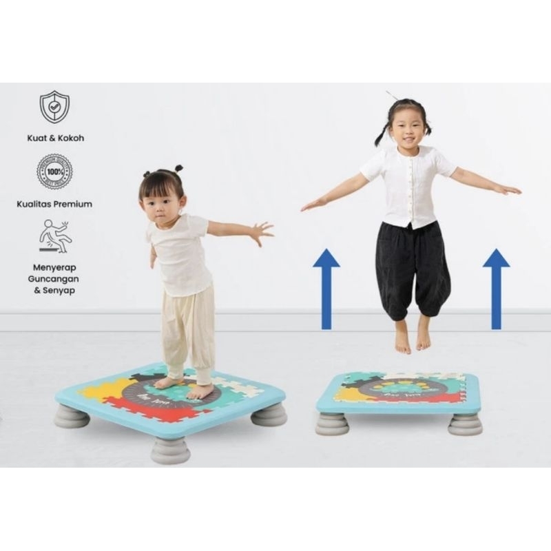 TRAMPOLIN ANAK OLAHRAGA LOMPAT JUMPING BAN KARET GYM MOTORIK ANAK ALAS PLAYGROUND SPORT GYMNASTIC PO