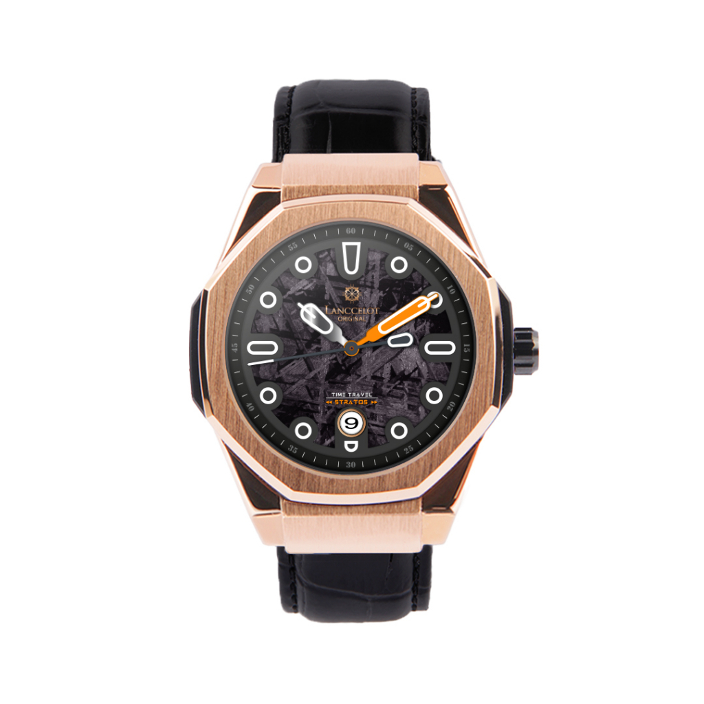 Jam Tangan Lanccelot Time Travel Leather of Helium Pria