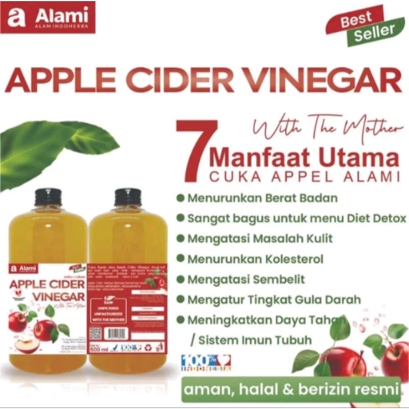 

CUKA APEL MURNI UNTUK DIET ASAM LAMBUNG Apple Cider Vinegar 500ml