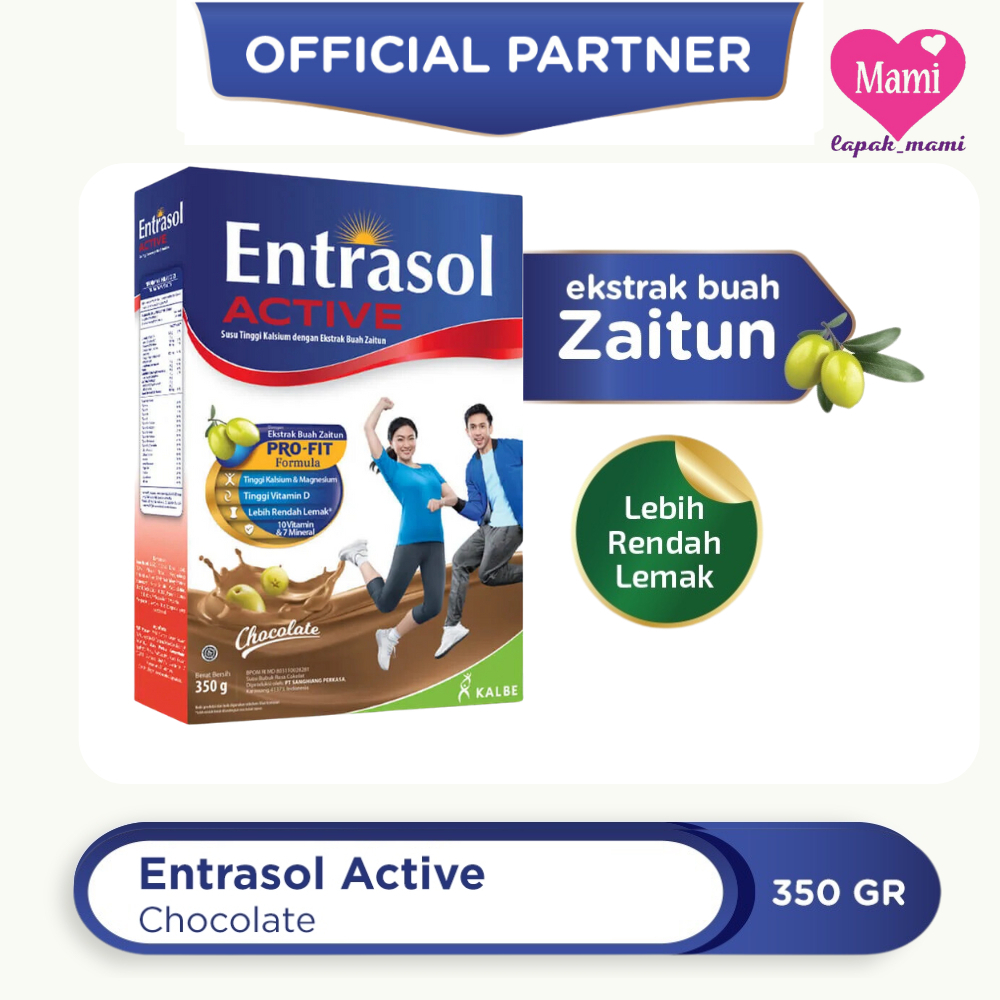 

Entrasol Active Chocolate 350g Susu Cokelat Tinggi Kalsium dan Vitamin D untuk Kesehatan Tulang