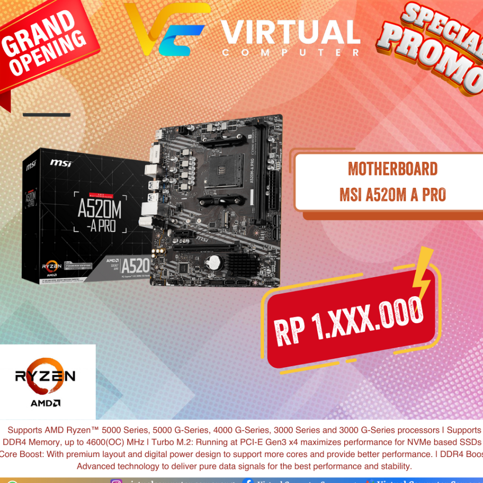 Motherboard MSI A520M-A PRO