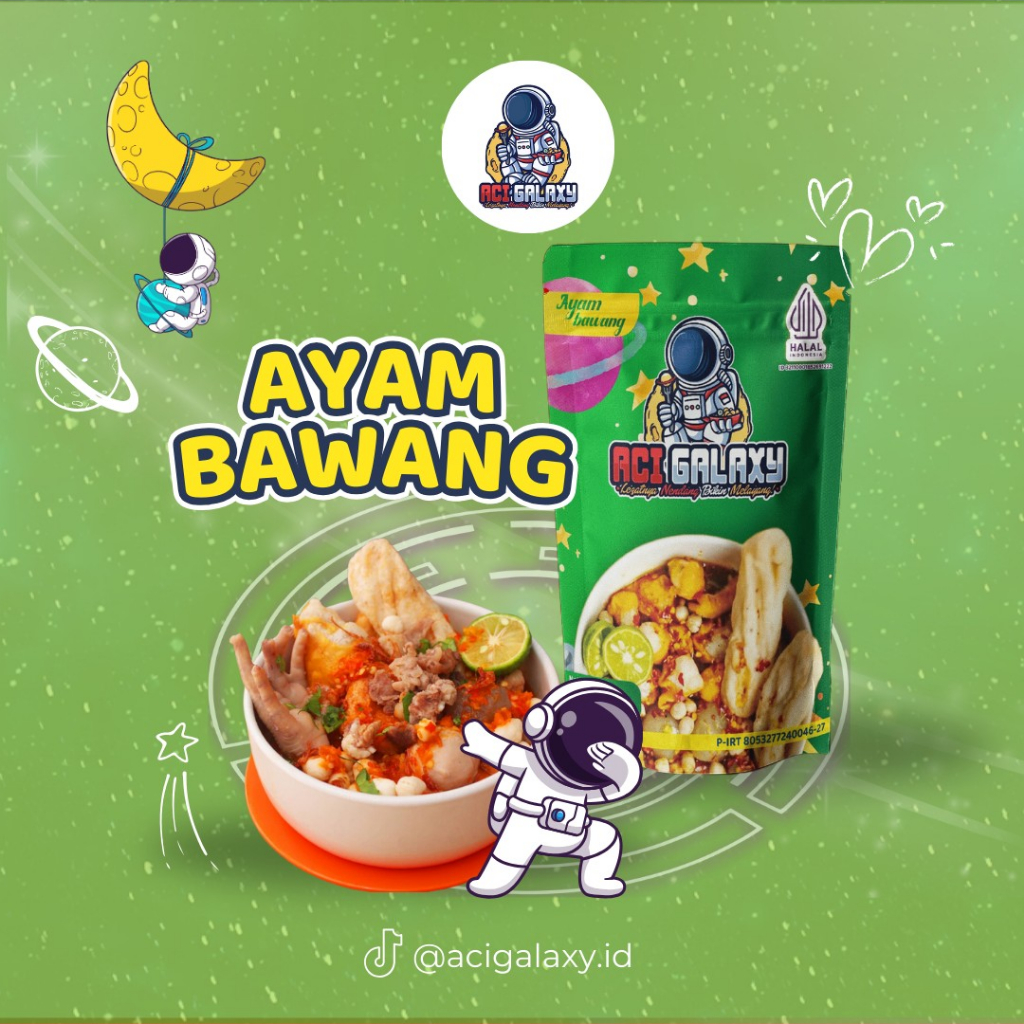 

Baso Aci Instan Bumbu Ayam Bawang 100% Halal - Aci Galaxy