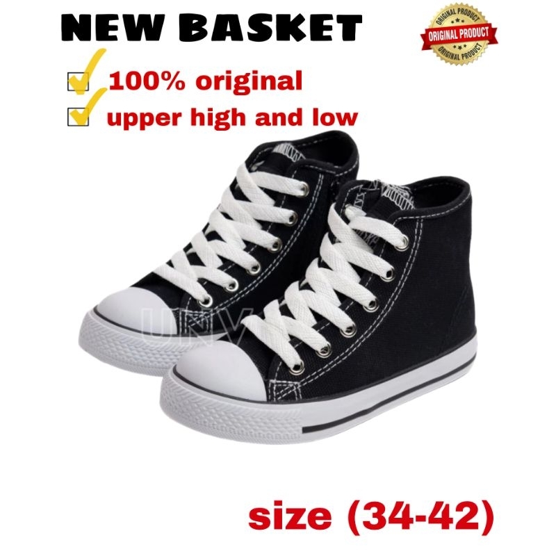 Sepatu Sekolah Anak Perempuan Laki Laki Tali NB New basket 100% original,New Putih Sekolah