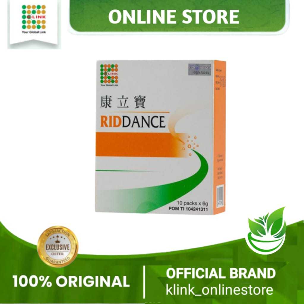 Riddance.Riddance Detoks.Riddance K link.Riddance Original K link.Riddance 1 Box isi 10 sachet.Ridda