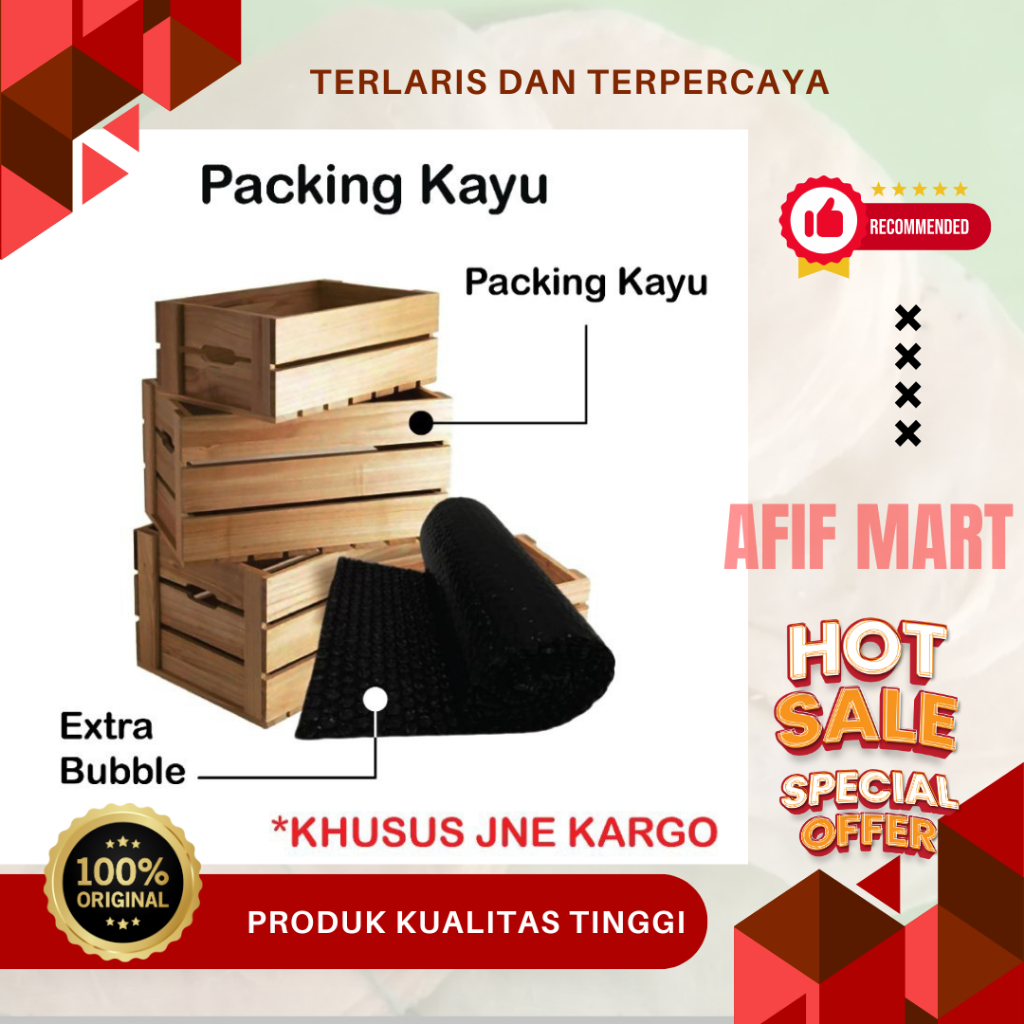 

Bubble Wrap dan Extra Packing Kayu