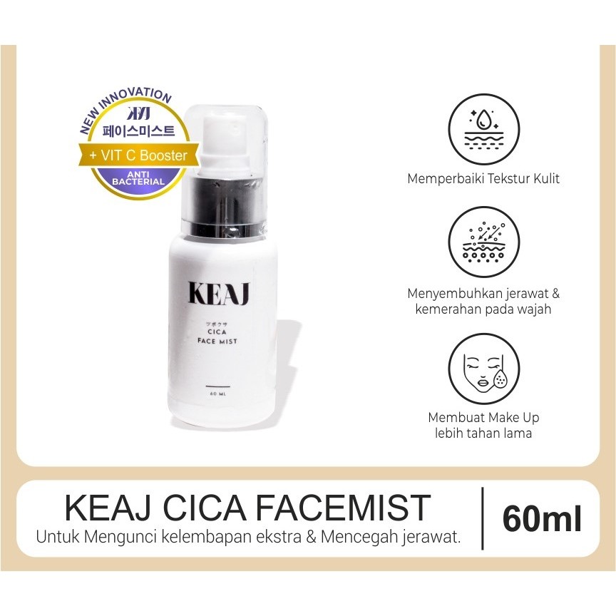beaute glow | Keaj Beaute Face Mist Cica, Safron, Centella, Lemon Extract, Air Zamzam 60ml