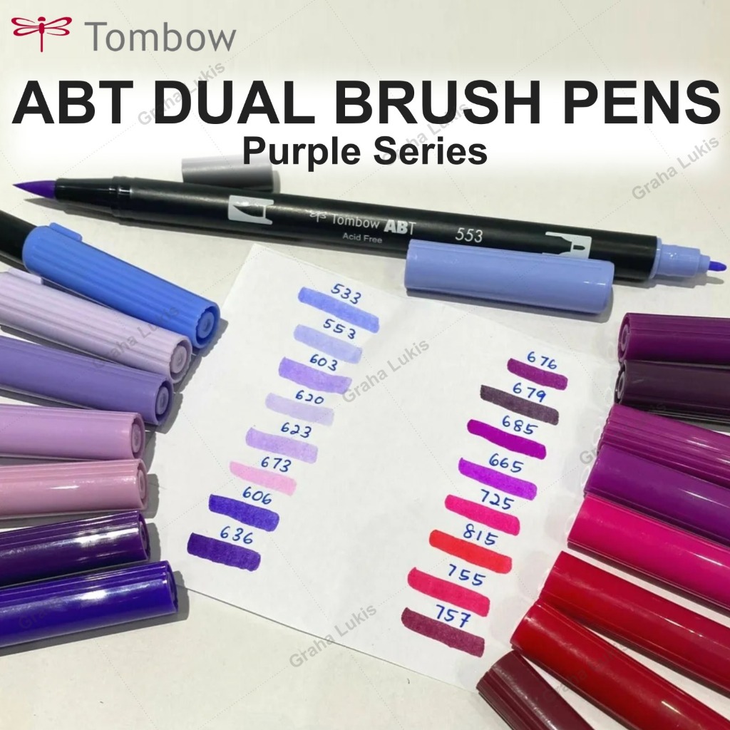 

Tombow ABT Dual Brush Pens Purple Series