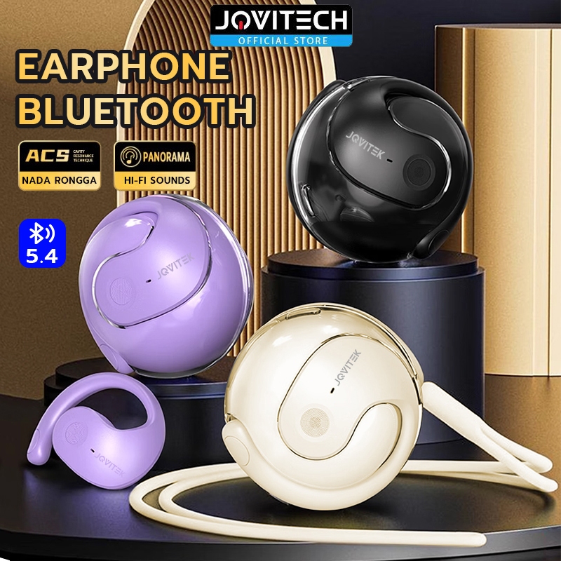 (BT5.4 ENC )Jovitech Open Ear Air Conduction Headset Bluetooth 5.4 ENC Noise Reduction High Quality 